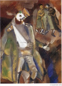 Wounded Soldier Zeitgenosse Marc Chagall Ölgemälde